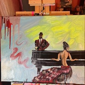Selling a painting made by me Camille Quates, “Music to my ears”🎹